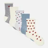 Lot De 5 paires De Chaussettes à Motif Cœur