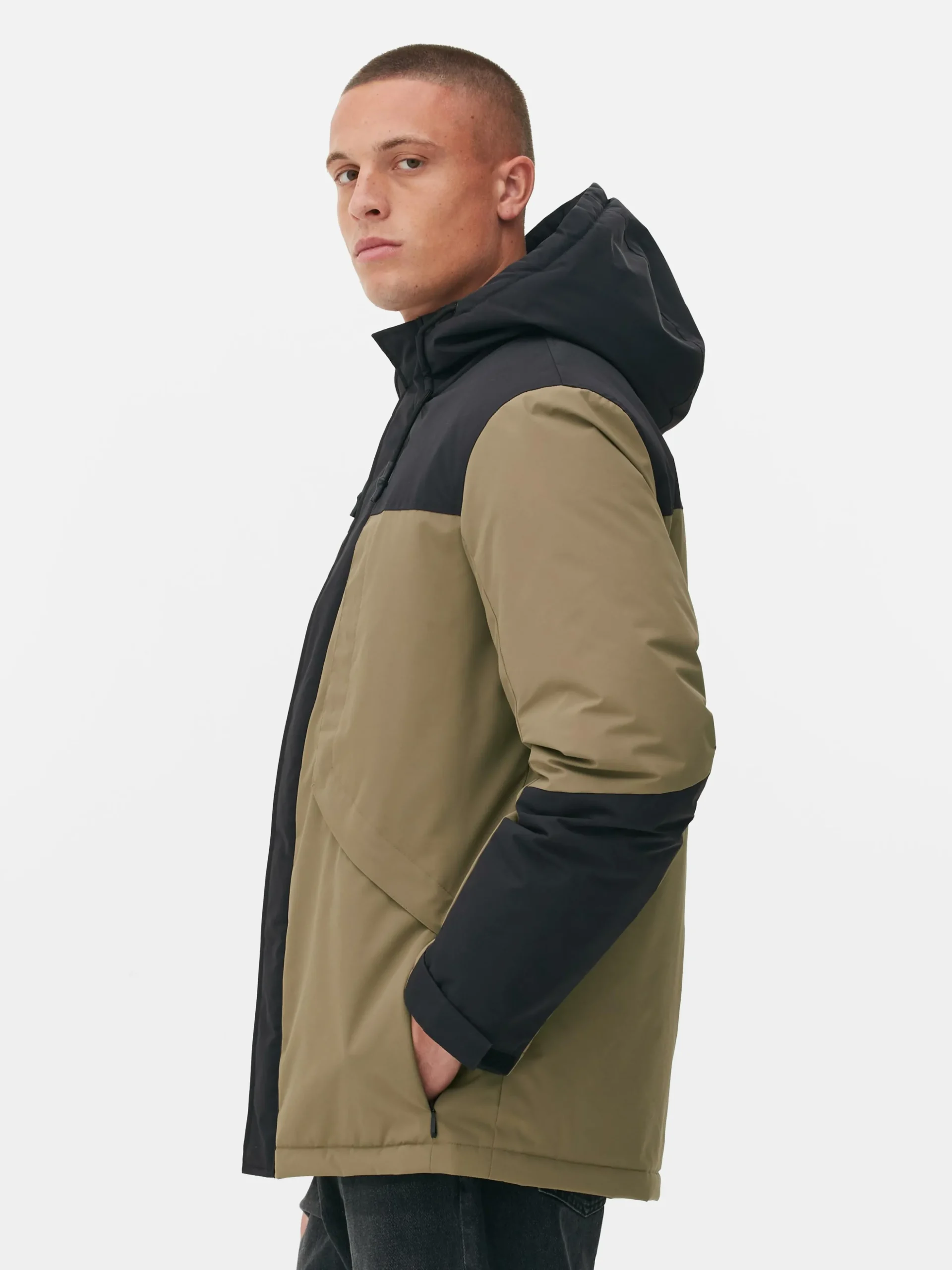 Manteau Court Color Block
