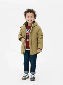 Manteau Doublé Et Duveteux à Boutons