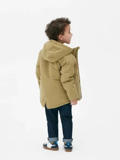 Manteau Doublé Et Duveteux à Boutons