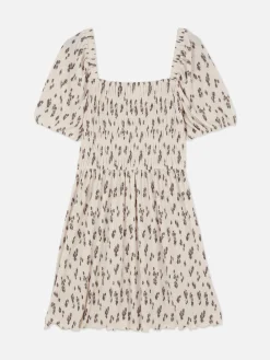 Mini Robe Froncée En Plissé