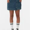 Mini-jupe Drapée En Denim