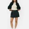 Mini-jupe Plissée En Simili Cuir