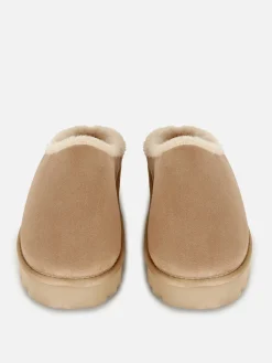 Mules Doublées En Fausse Fourrure