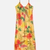 Nuisette En Satin à Imprimé Tropical