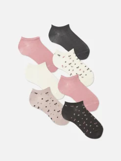 7 Paires De Socquettes à Motifs Assortis