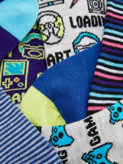7 Paires De Socquettes à Motif Jeux Vidéos