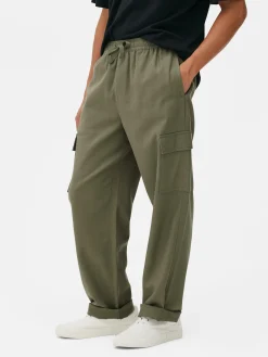 Pantalon Cargo à Cordon De Serrage à La Taille