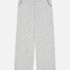 Pantalon De Pyjama Large Côtelé à Petites Fleurs