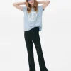 Pantalon évasé Côtelé