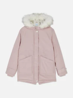 Parka à Capuche En Fausse Fourrure