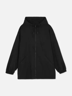 Parka Imperméable Légère à Capuche