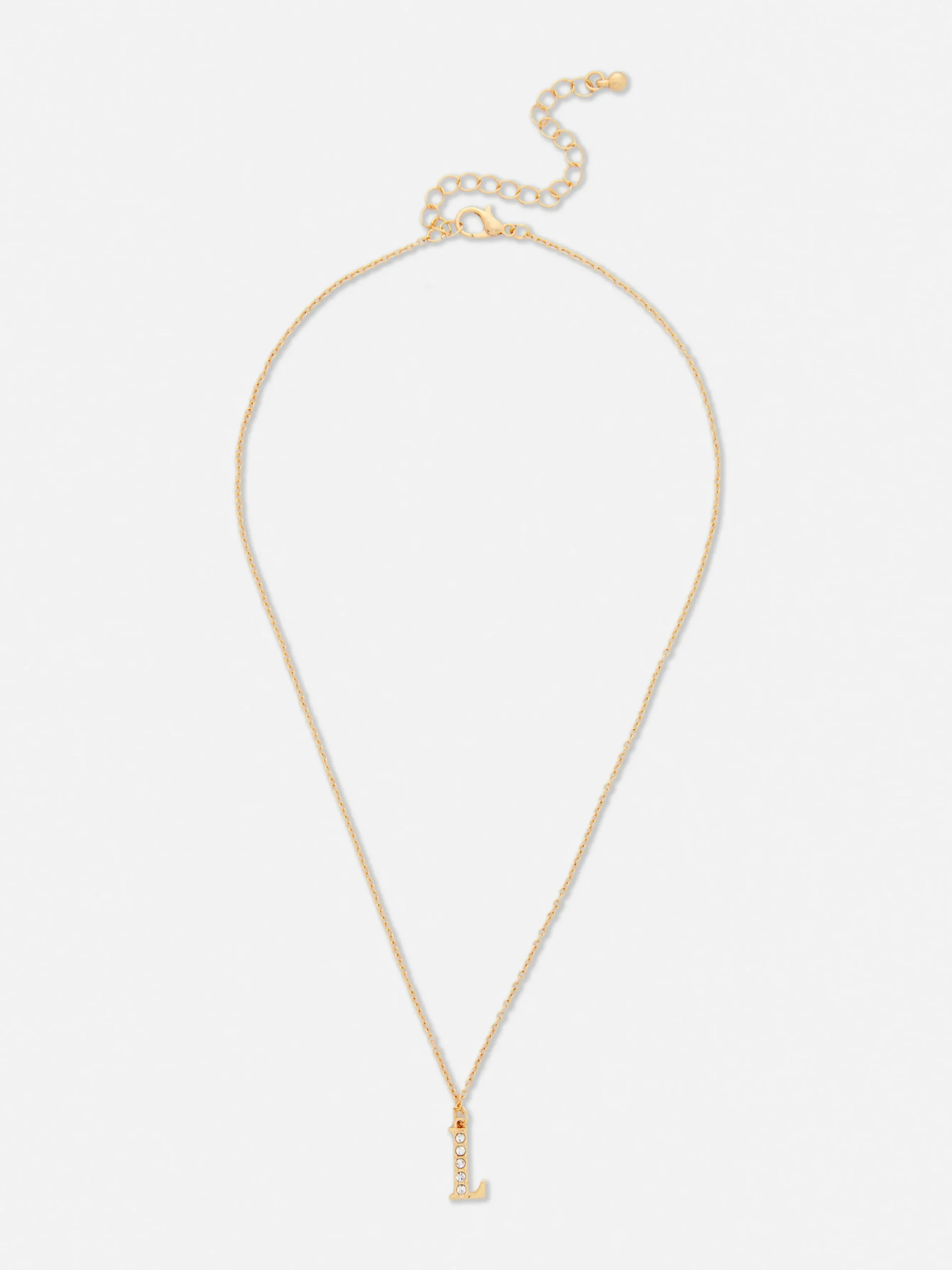 Pendentif à Initiale Et Strass