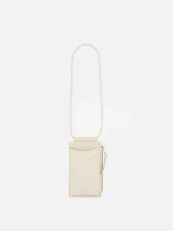 Pochette Pour Téléphone Zippée Et Matelassée à Chevrons