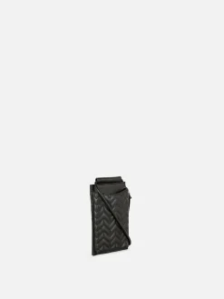 Pochette Pour Téléphone Zippée Et Matelassée à Chevrons
