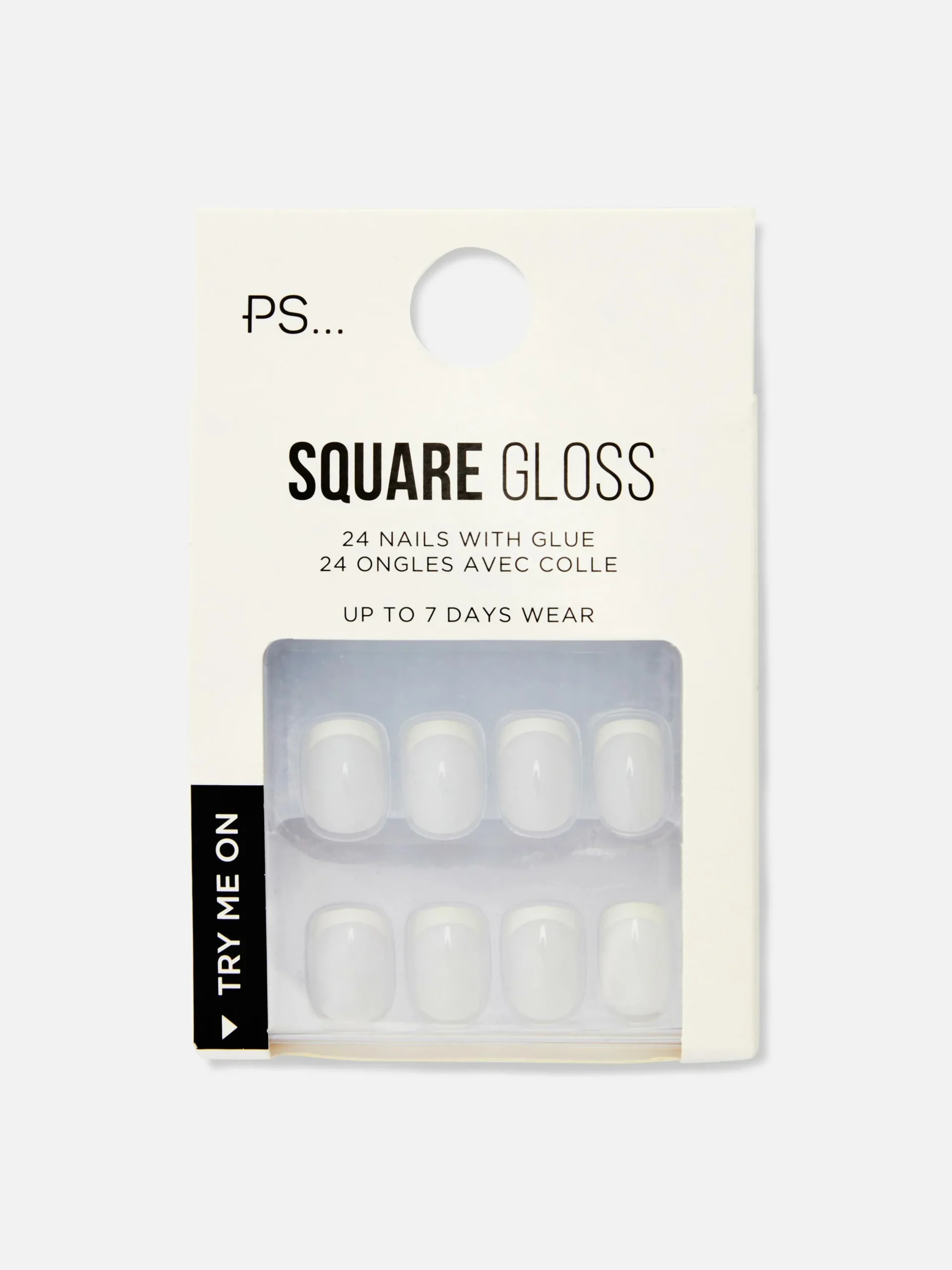 PS... Faux Ongles Brillants Carrés