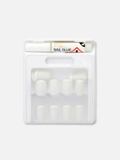 PS... Faux Ongles Brillants Carrés