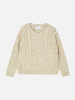 Pull Boutonné En Maille Torsadée Rita Ora
