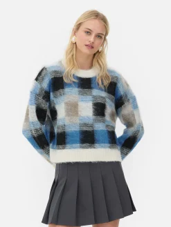 Pull Brossé à Carreaux Rita Ora