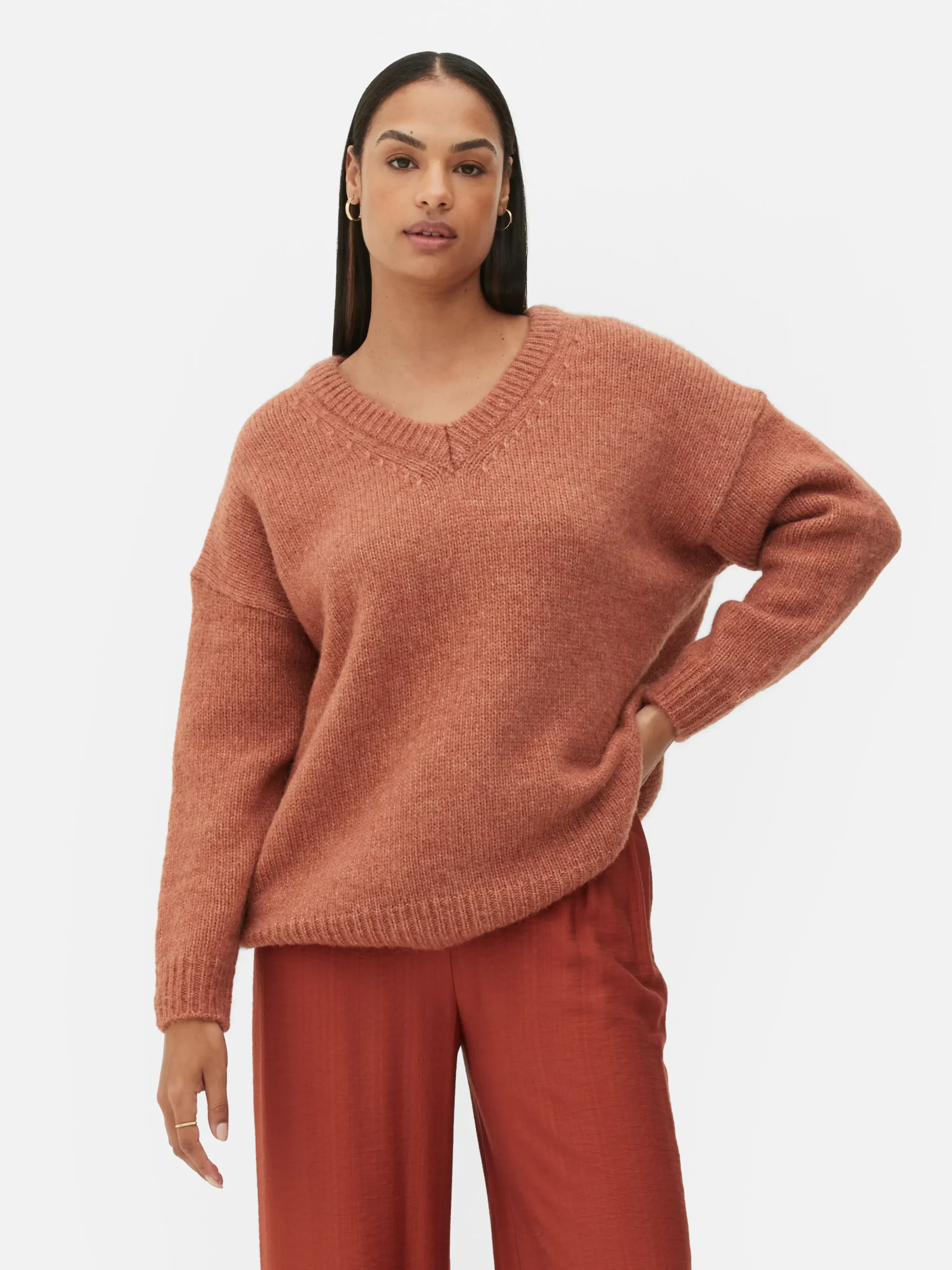 Pull Coupe Regular à Col En V