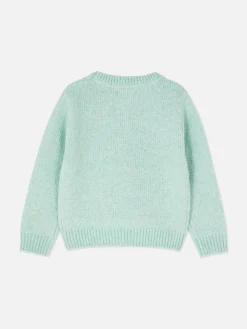 Pull En Maille à Fleurs Brodées