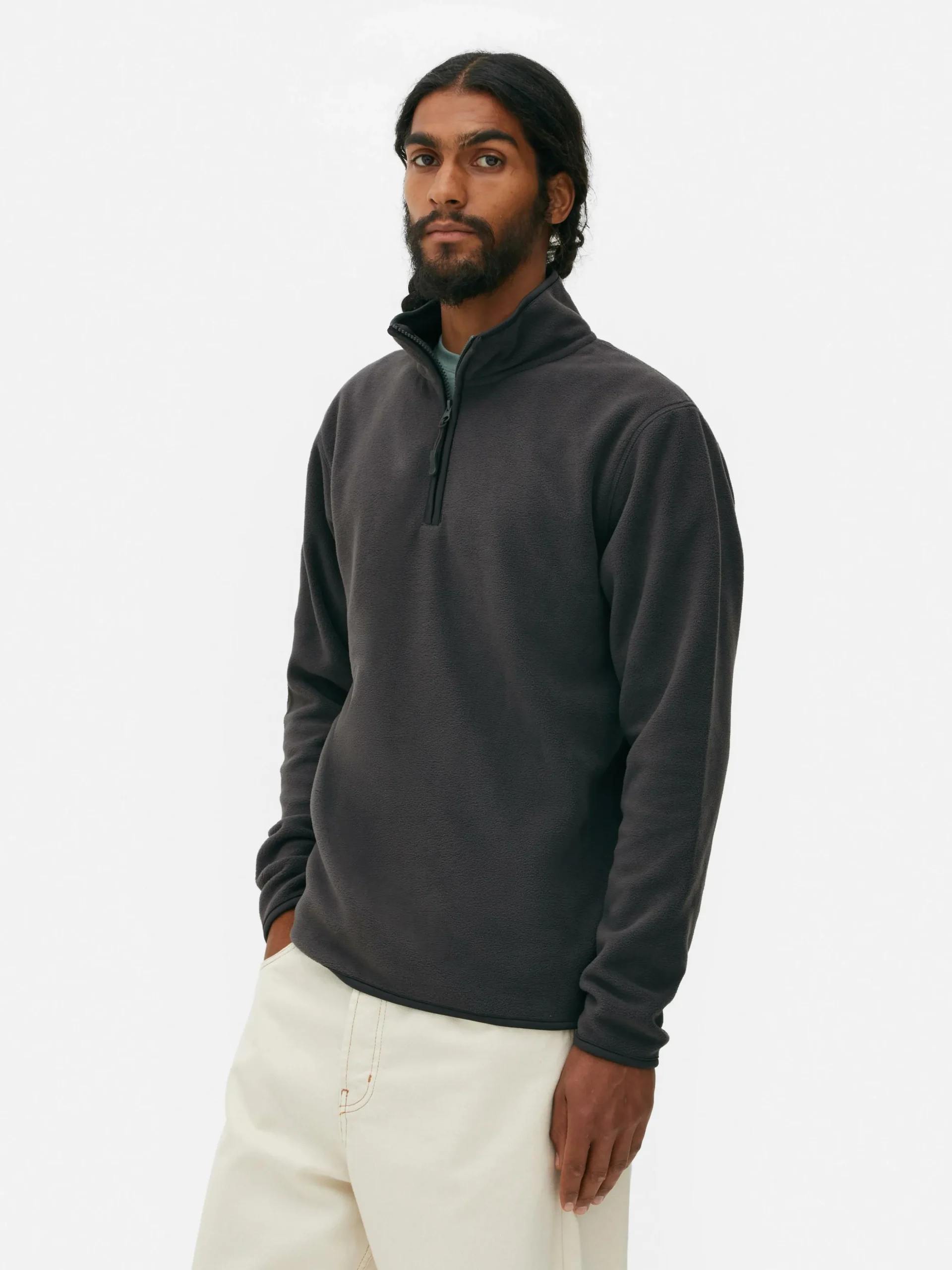 Pull En Molleton à Col Zippé