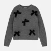 Pull En Velours Orné De Nœuds