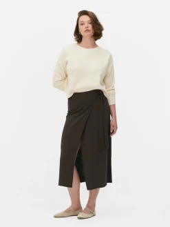 Pull Tricoté Avec Nœud Dans Le Dos