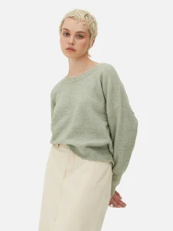 Pull Tricoté Avec Nœud Dans Le Dos