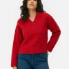 Pull Tricoté épais à Col En V