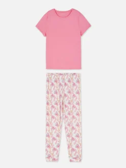 Pyjama à Manches Courtes Et Motif