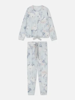 Pyjama à Manches Longues Et Détail Nœud