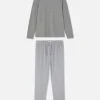 Pyjama En Coton Brossé à Rayures