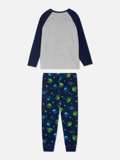 Pyjama En Molleton à Motif Spatial