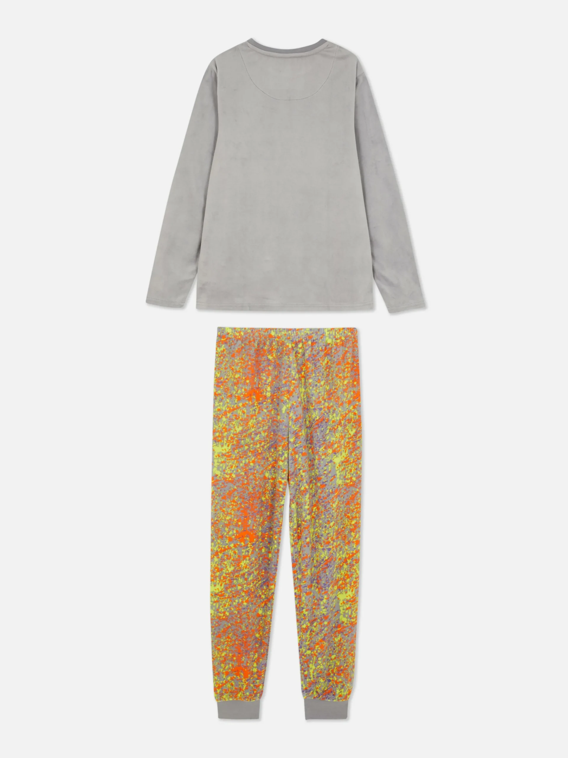Pyjama En Velours Crâne Et éclaboussures De Peinture