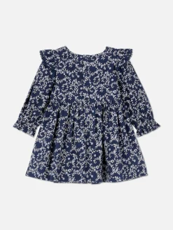 Robe à Volants à Motif Floral