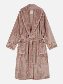 Robe De Chambre Mi-longue Duveteuse