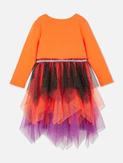 Robe D'Halloween Citrouille à Sequins