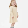 Robe En Maille à Col Brodé