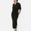Robe Mi-longue Avec Col En V