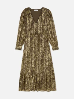 Robe Mi-longue Boho à Col En V