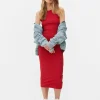 Robe Mi-longue Côtelée à Dos Nageur