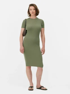 Robe-pull Mi-longue à Manches Courtes