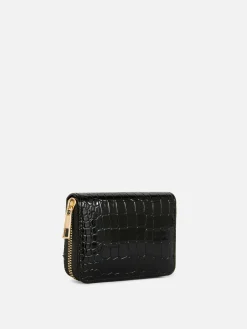 Sac à Main Zippé Imitation Crocodile