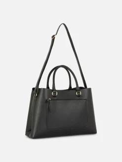 Sac Fourre-tout En Simili Cuir à Poche Zippée
