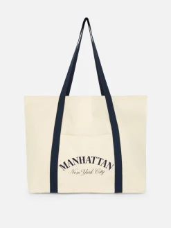 Sac Fourre-tout Oversize En Toile Manhattan