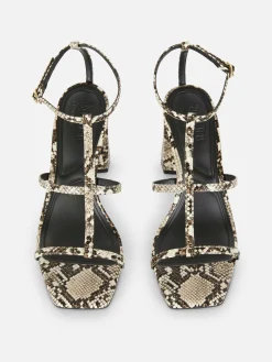 Sandales à Talon Carré Et Bride En T Rita Ora