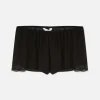 Short De Pyjama Transparent à Finitions En Dentelle