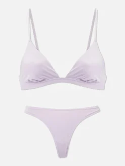 Soutien-gorge Triangle Et String En Microfibre