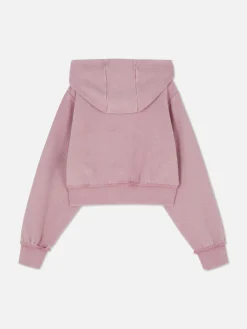 Sweat Côtelé Zippé à Capuche